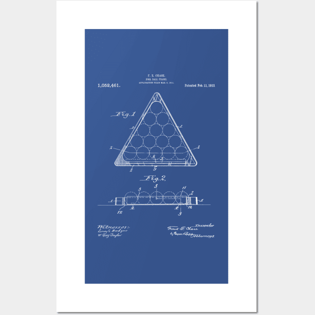 Pool Patent - Billiards Art - Blueprint Wall Art by patentpress